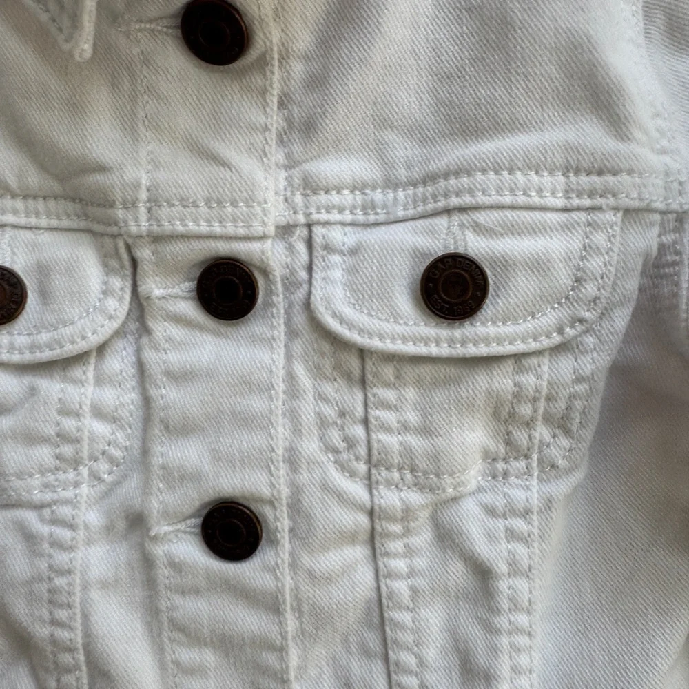 Baby GAP 3T Girls White Jean Denim Jacket Classic Button Down Denim Style